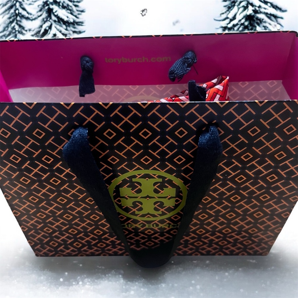 NWT Tory Burch set silk scarf neckerchief with office book & pencils desk set - Picture 2 of 10